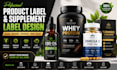 product label and supplement label design for packaging