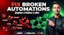 fix zapier, make com, n8n automation errors, failures, and optimize workflows