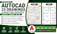 do professional cad drafting and technical drawings in autocad