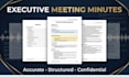 write professional meeting minutes, notes transcription, and action summaries