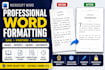 format fix redesign your microsoft word document to clean layout spreadsheets