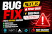 fix react nextjs frontend issues and ui bugs