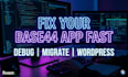 base44 expert base44 bug fixing migration base44 to wordpress bass44 webapp