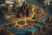 illustrate a gorgeous game fantasy dnd map
