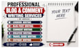 do comment writing, blog post, article writing,structure writing on amazon kdp