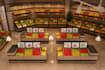 3d retail store interior design supermarket grocery convenience store food truck