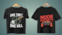 gaming and typography retro tshirt design for teespring