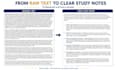 summarize texts, transcripts and create clear study notes