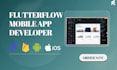 develop flutterflow mobile app, firebase, custom widgets and api