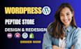 design a peptide wordpress website,research peptide woocommerce store