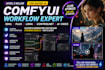 create a comfyui workflow, lora training, lora model, flux ai , ai