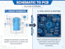design esp32 iot circuit schematic, pcb layout and firmware for embedded systems