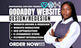 do godaddy website design, godaddy website redesign, wordpress website, godaddy