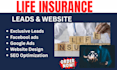 design a professional insurance website with lead generation