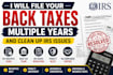 file your back taxes multiple years and clean up irs issues