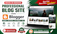 design or redesign a professional blog site using blogger
