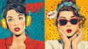 draw a retro pop art roy lichtenstein style