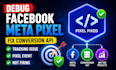 debug facebook meta pixel fix conversion api tracking issue pixel not firing