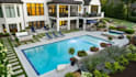 3d landscape design, backyard, pool, patio, deck and garden rendering