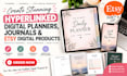 make hyperlinked digital planners, journals and etsy digital products