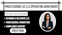 write a professional US llc operating agreement for your business setup