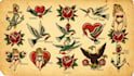 make old school tattoo in traditional tattoo style