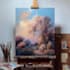paint a real oil painting on canvas