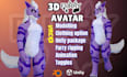 create custom vrchat avatar, furry, vtuber model, nsfw model