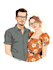 draw couple portrait illustration