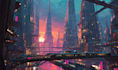 create a cyberpunk futuristic city
