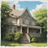 watercolor paint a house portrait