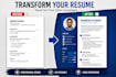 design a professional resume and CV