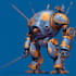 desing a unique mecha robot illustration