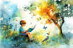 create magical children storybook art illustration