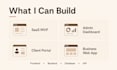 build a full stack saas mvp, admin dashboard, or web app