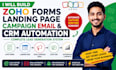 set up zoho pop up forms landing pages campaigns crm email automation systems