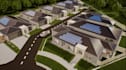 render realstate housing,site plan for residential development,community layout