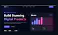 build a modern responsive react landing page with UI design
