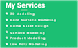 create high quality professional 3d models