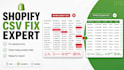 clean and prepare shopify CSV for upload