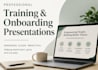 create engaging onboarding and training presentations