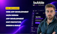 build bubble app, bubble website, saas mvp and no code solutions