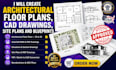 create architectural floor plan, cad drawings, mep construction blueprints