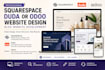 build squarespace website design, duda or odoo website blog website development