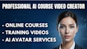 create ai elearning course videos, voiceover and slides with synthesia, heygen