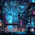 create a cyberpunk futuristic city art