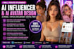 create a realistic ai influencer and ai avatar design ai headshots ai image plot
