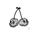 draw custom dark skull art illustration