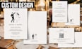 design hand drawn wedding invitation printable stationery suite