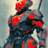 custom futuristic mecha robot character illustration art